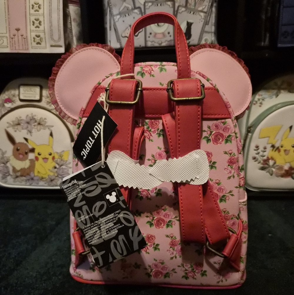 Disney Minnie Roses Loungefly Mini Backpack - Picture 4 of 4